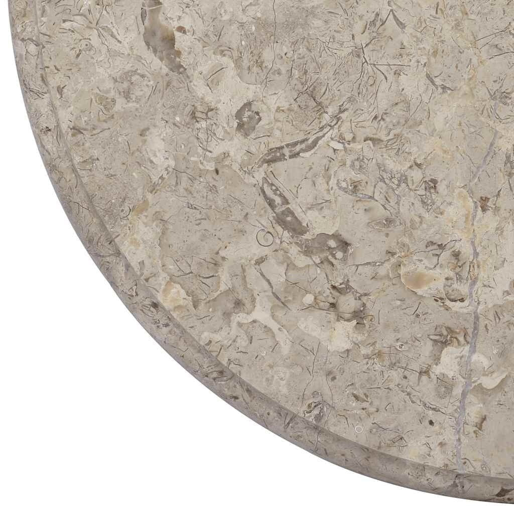 vidaXL Marble Table Top, 50 cm Diameter, Grey - Image 66 of 250