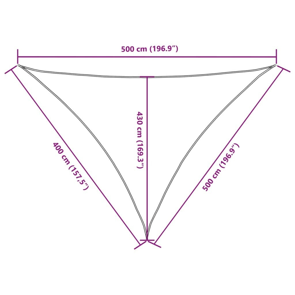 Parasole a Vela in Tessuto Oxford 4×5×5 m Rosso - Image 76 of 249