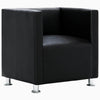 vidaXL Tub Chair, Artificial Leather, 110 kg Capacity, 71 x 54 x 69 cm, Black - Image 126 of 231