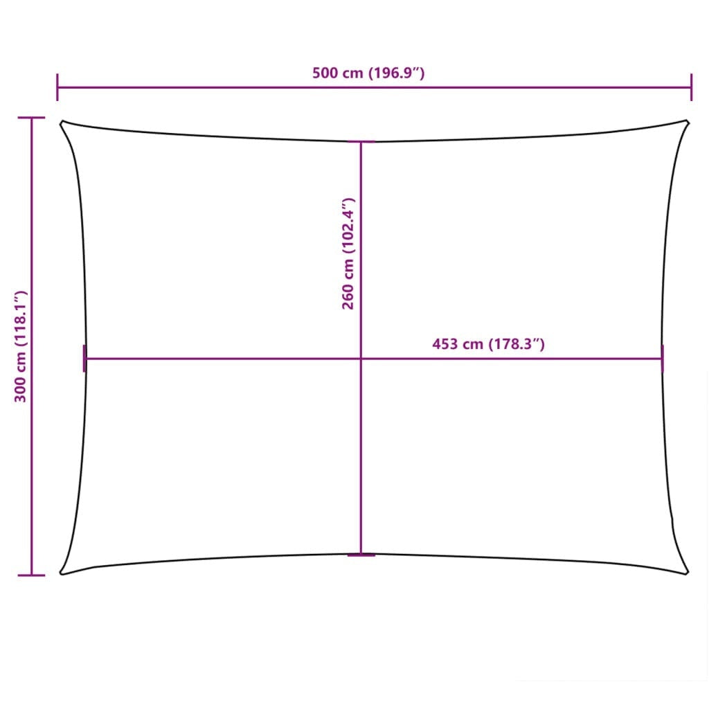 Parasole a Vela Oxford Rettangolare 3×5 m Antracite - Image 24 of 250