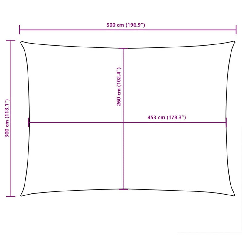 Parasole a Vela Oxford Rettangolare 3×5 m Antracite - Image 24 of 250