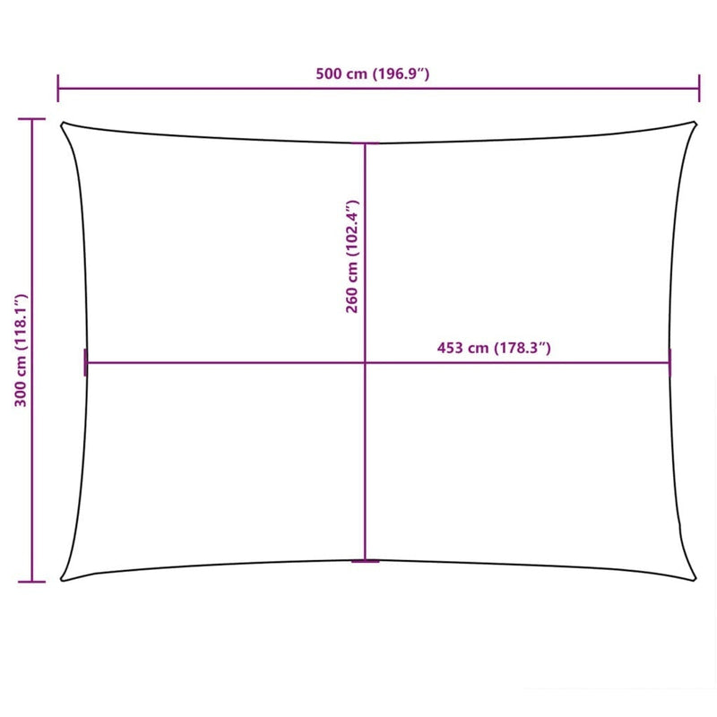 Parasole a Vela Oxford Rettangolare 3×5 m Antracite - Image 26 of 250