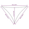 Parasole a Vela Triangolare in Tessuto Oxford 4×5×6,4 m Beige - Image 204 of 250