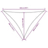 Parasole a Vela Triangolare in Tessuto Oxford 4×5×6,4 m Beige - Image 206 of 250