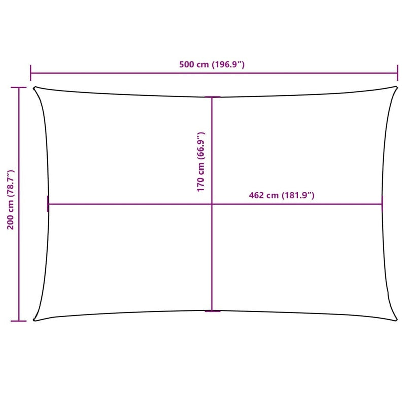 Parasole a Vela Rettangolare Oxford 2×5 m Rosso - Image 120 of 248