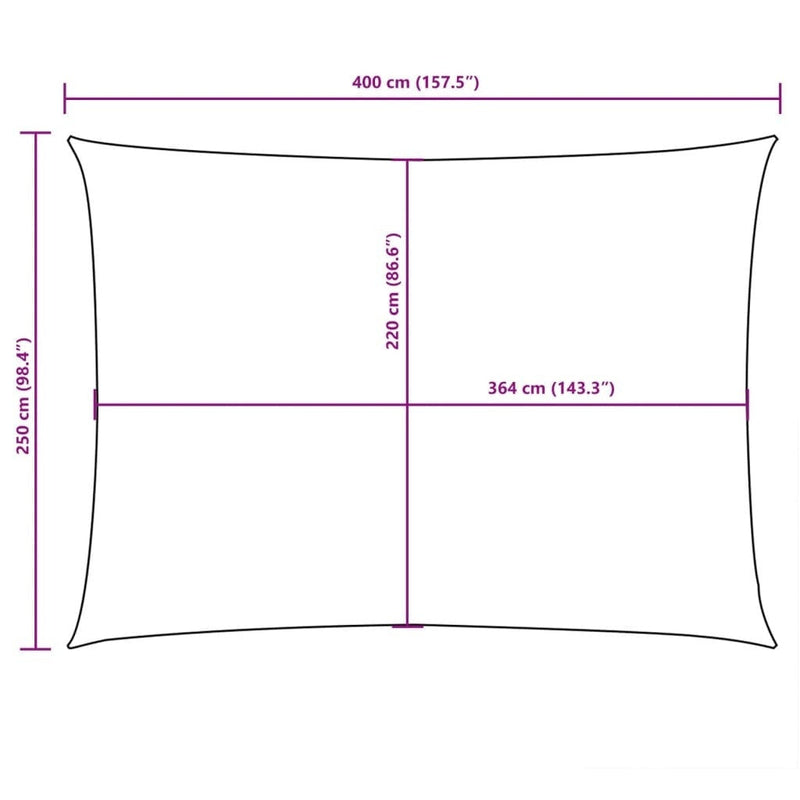 Parasole a Vela Oxford Rettangolare 2,5×4 m Verde Scuro - Image 99 of 250