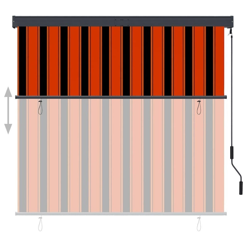 Tenda a Rullo per Esterni con Rivestimento PA 160×250 cm Arancione e Marrone - Image 81 of 250