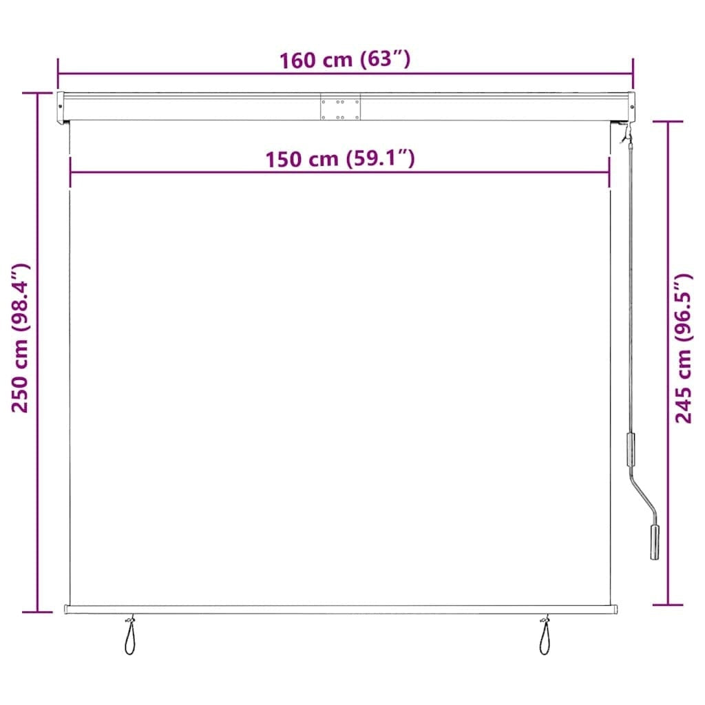 Tenda a Rullo per Esterni con Rivestimento PA 160×250 cm Arancione e Marrone - Image 90 of 250