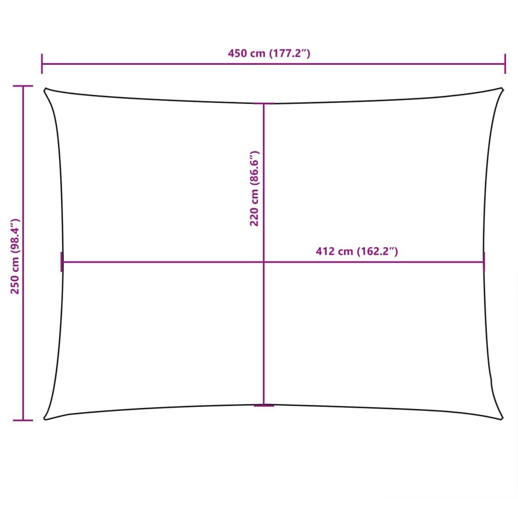 Parasole a Vela Oxford Rettangolare 2,5×4,5 m Arancione - Image 88 of 250