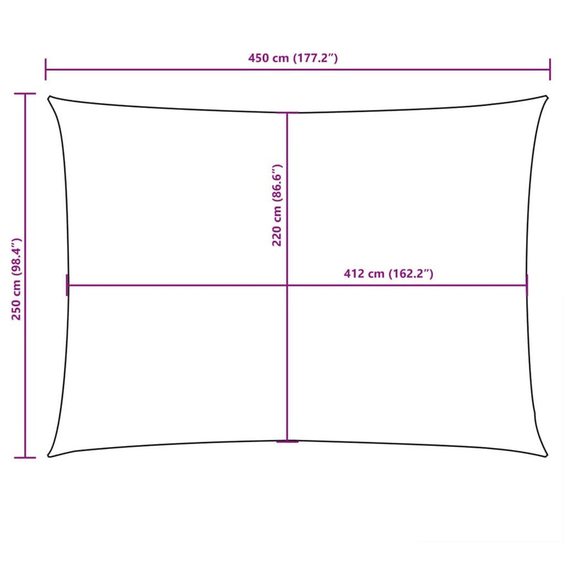 Parasole a Vela Oxford Rettangolare 2,5×4,5 m Arancione - Image 88 of 250