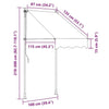 vidaXL Manual Retractable Awning, 100 cm Width, Orange and Brown - Image 80 of 250
