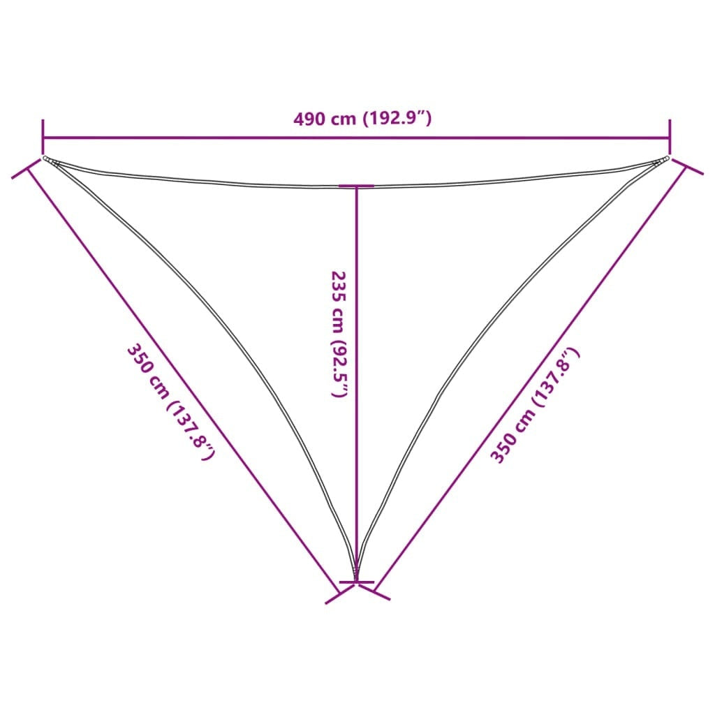 Parasole a Vela Oxford Triangolare 3,5×3,5×4,9 m Blu - Image 112 of 250