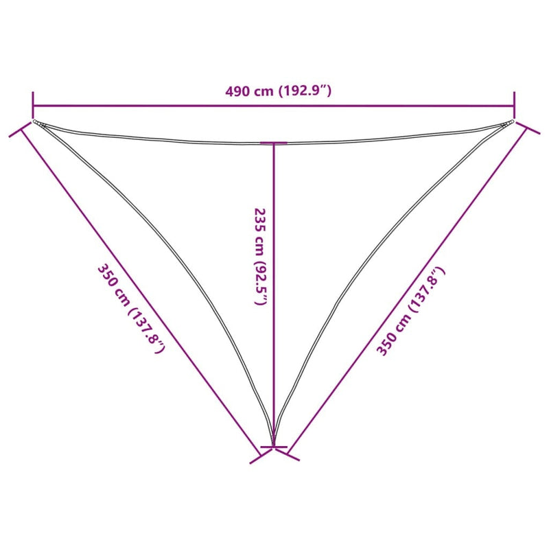 Parasole a Vela Oxford Triangolare 3,5×3,5×4,9 m Blu - Image 112 of 250