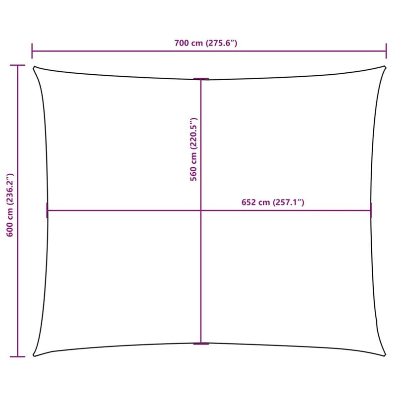 Parasole a Vela in Tessuto Oxford 6×7 m Arancione - Image 121 of 250