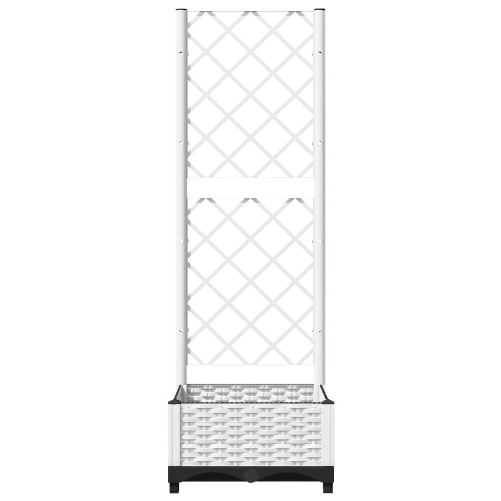 Fioriera da Giardino con Graticcio in PP 40×40×121,5 cm Bianco - Image 67 of 250