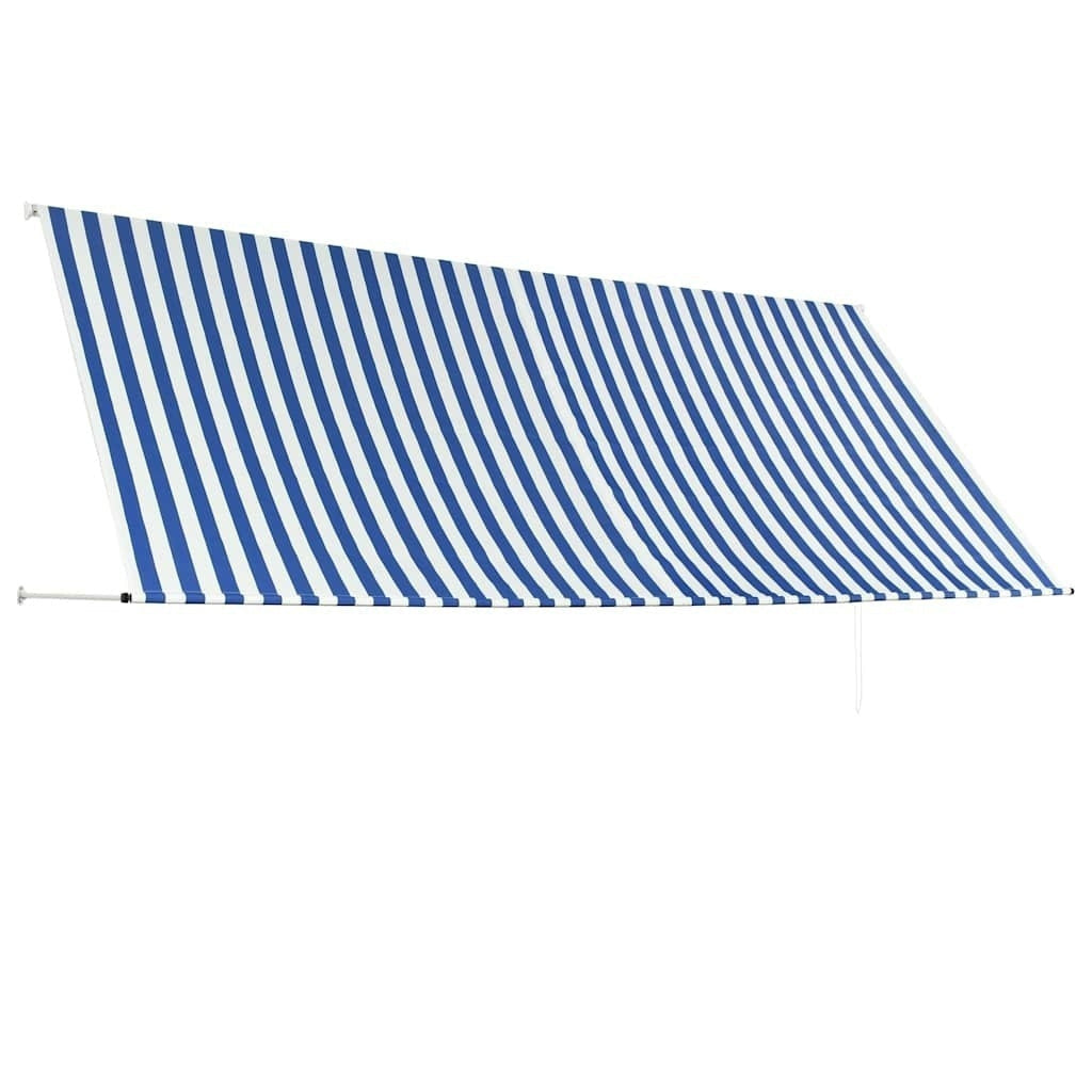 Tenda da Sole Retrattile Manuale 350×150 cm Blu e Bianco - Image 64 of 250