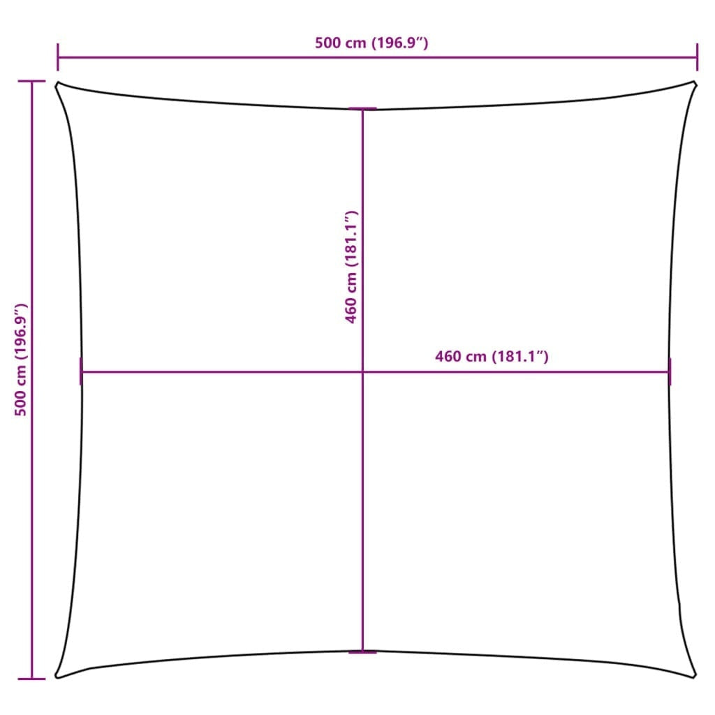 Vela Parasole in Tessuto Oxford 5×5 m Quadrata Arancione - Image 94 of 250