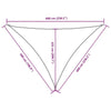 Parasole a Vela Oxford Triangolare 5×6×6 m Bianco - Image 210 of 250