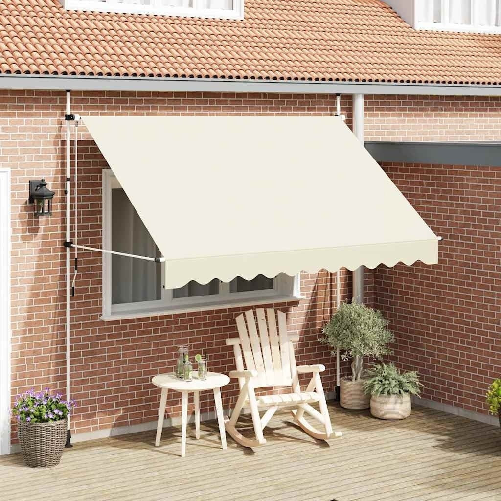 Tenda da Sole Retrattile Manuale 300 cm Crema con Telaio in Acciaio - Image 168 of 250