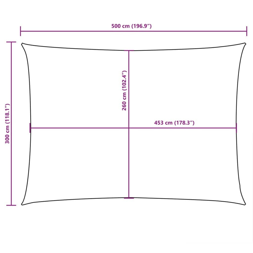 Parasole a Vela Rettangolare Tessuto Oxford 5×3 m Arancione - Image 165 of 250