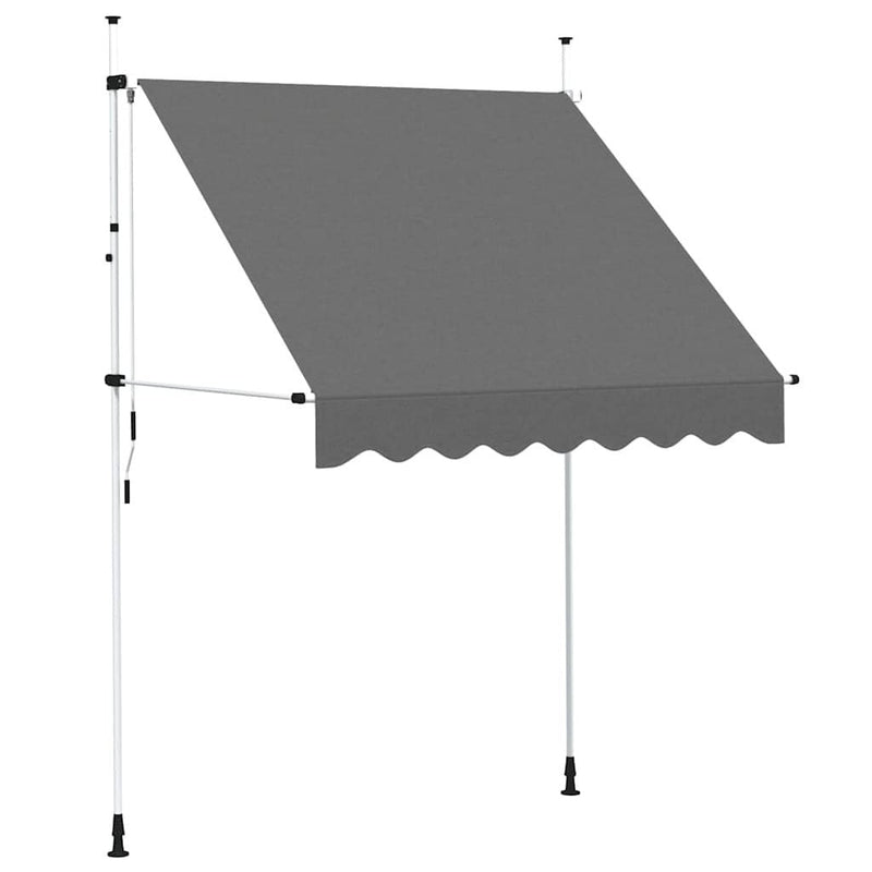 Tenda da Sole Retrattile Manuale Poliestere Rivestito PU 200 cm Antracite - Image 50 of 250