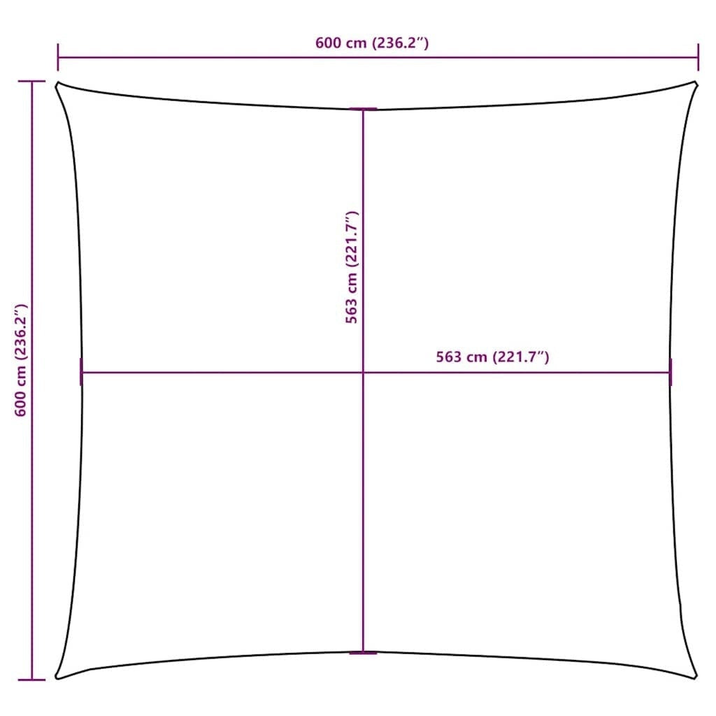 Parasole a Vela in Tessuto Oxford Rivestito PU Quadrato 6×6 m Giallo - Image 81 of 250