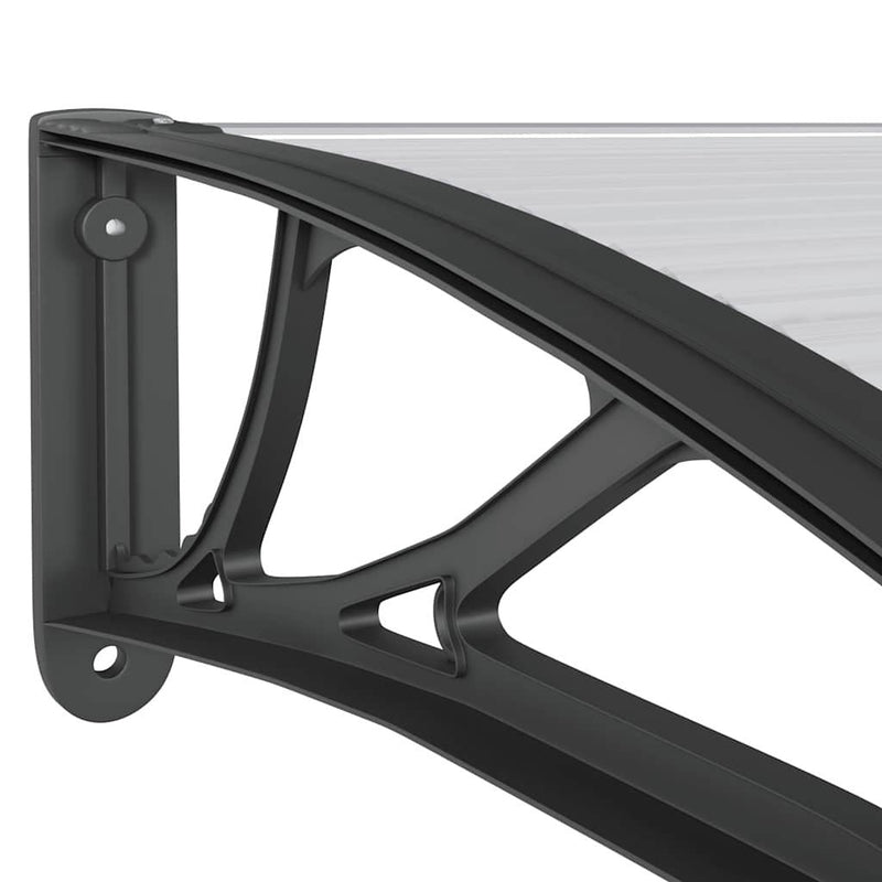 vidaXL Door Canopy, Polycarbonate, 300x100 cm, Black - Image 71 of 226