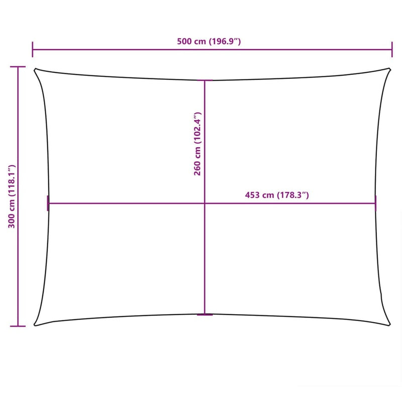 Parasole a Vela Tessuto Oxford Rettangolare 3×6 m Rosso - Image 77 of 250
