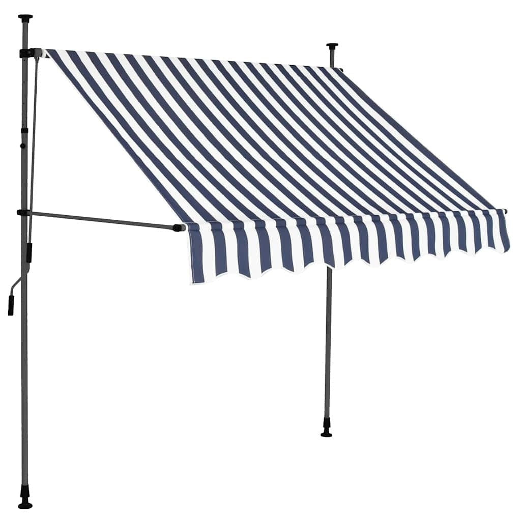 Tenda da Sole Retrattile Manuale con LED 200 cm Blu e Bianca - Image 97 of 227