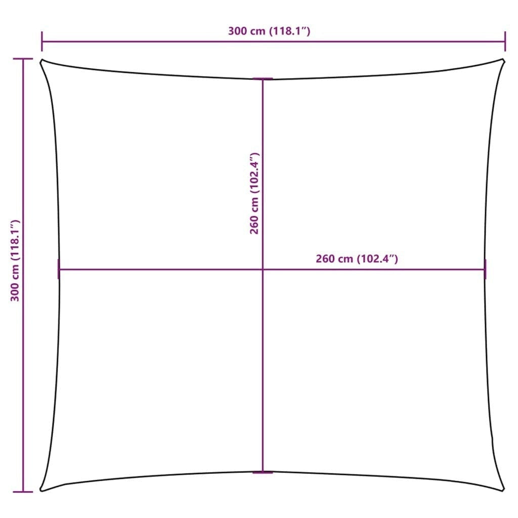 vidaXL Vela parasol cuadrada de tejido Oxford con revestimiento de PU 3x3 m Antracita - Image 69 of 250