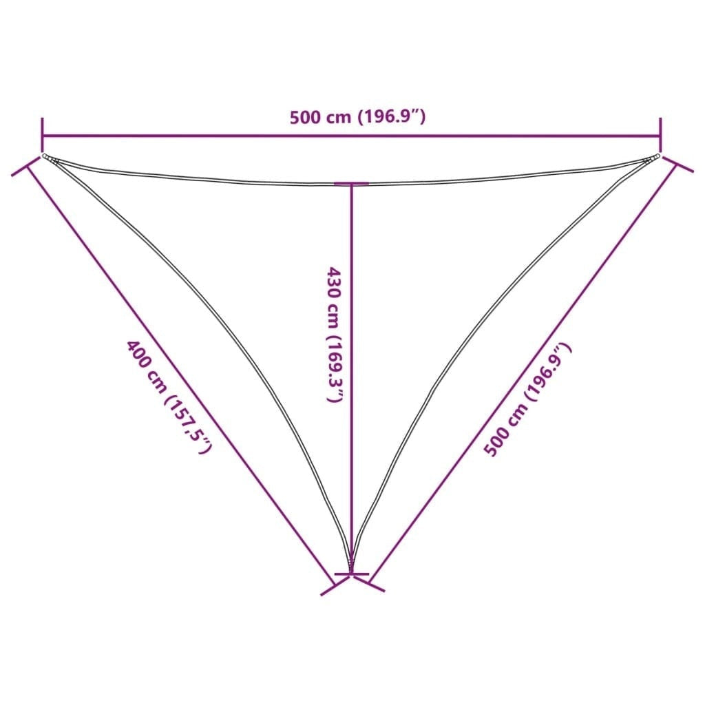 Parasole a Vela Oxford Triangolare 4×5×5 m Verde Scuro - Image 73 of 250