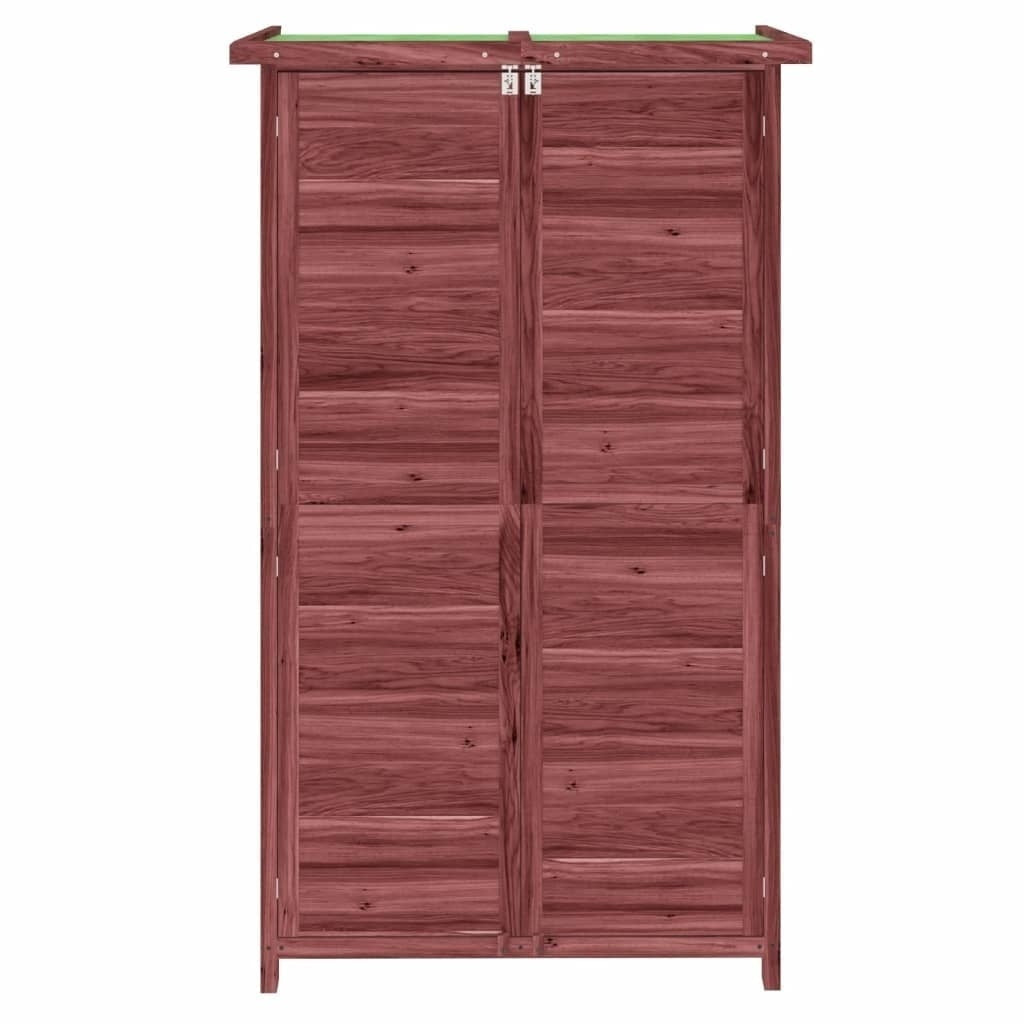 vidaXL Solid Pine Wood Garden Shed 83x57x140 cm Moka - Image 89 of 250