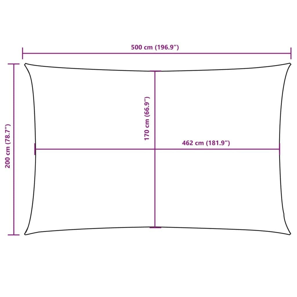 Parasole a Vela Tessuto Oxford rivestito in PU Rettangolare 6×5 m Beige - Image 177 of 250
