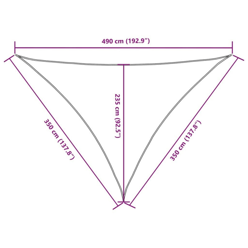 Parasole a Vela Oxford Triangolare 3,5×3,5×4,9 m Blu - Image 151 of 250