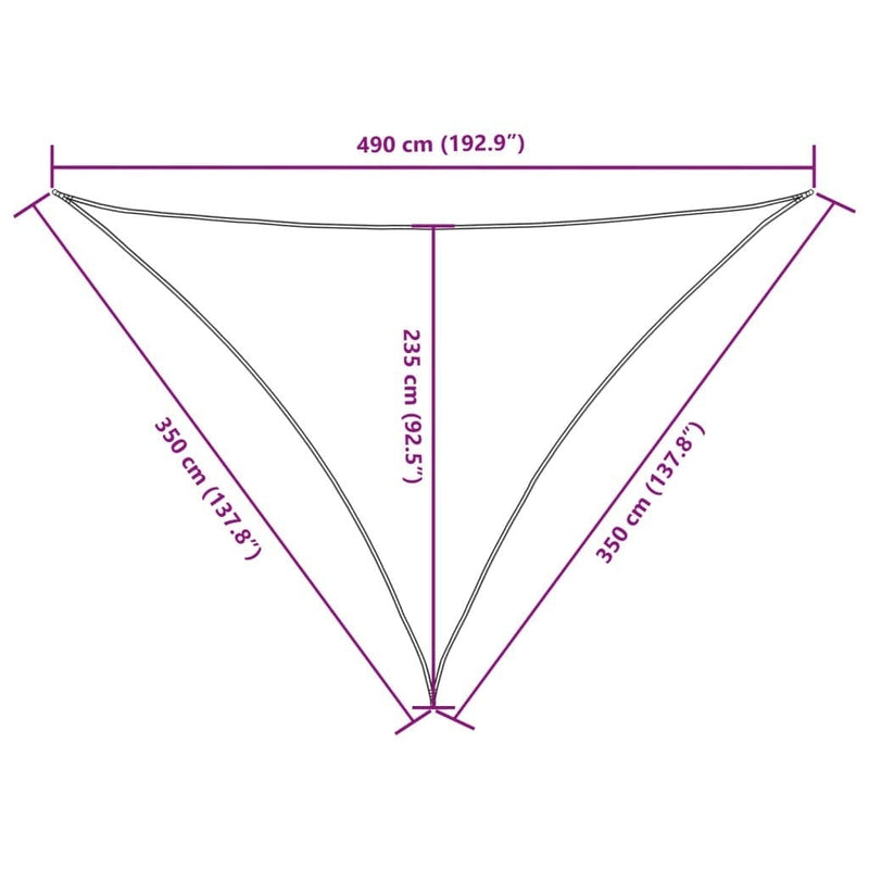 Parasole a Vela Oxford Triangolare 3,5×3,5×4,9 m Blu - Image 154 of 250
