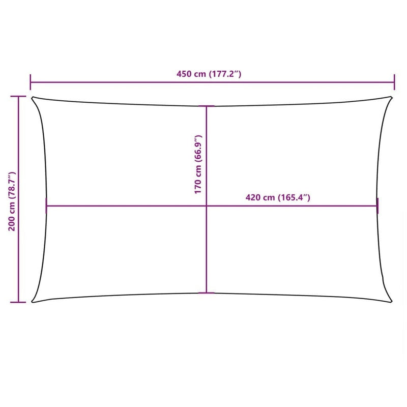 Parasole a Vela in Tessuto Oxford 2×4,5 m Giallo - Image 164 of 250