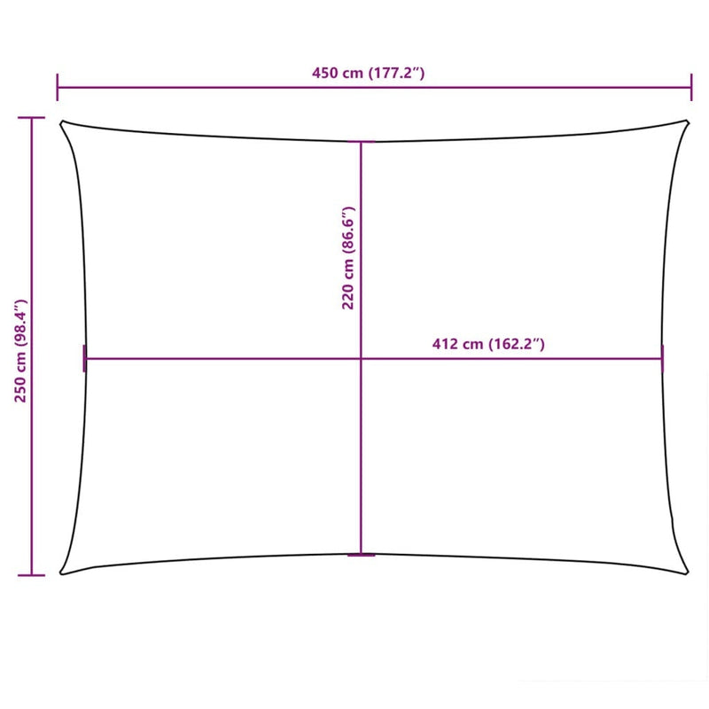 Parasole a Vela Oxford Rettangolare 2,5×4,5 m Gialla - Image 168 of 250