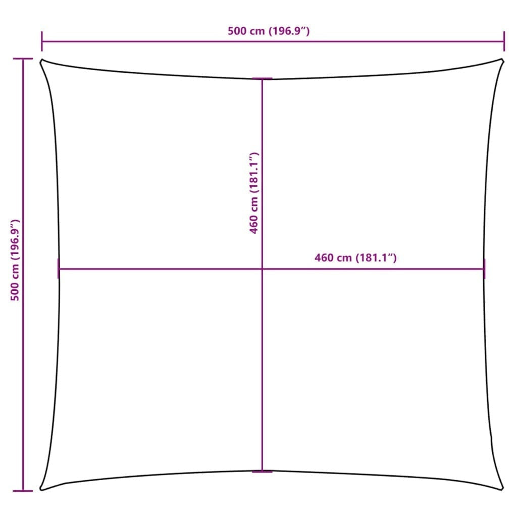 Vela Parasole in Tessuto Oxford 5×5 m Quadrata Arancione - Image 126 of 250