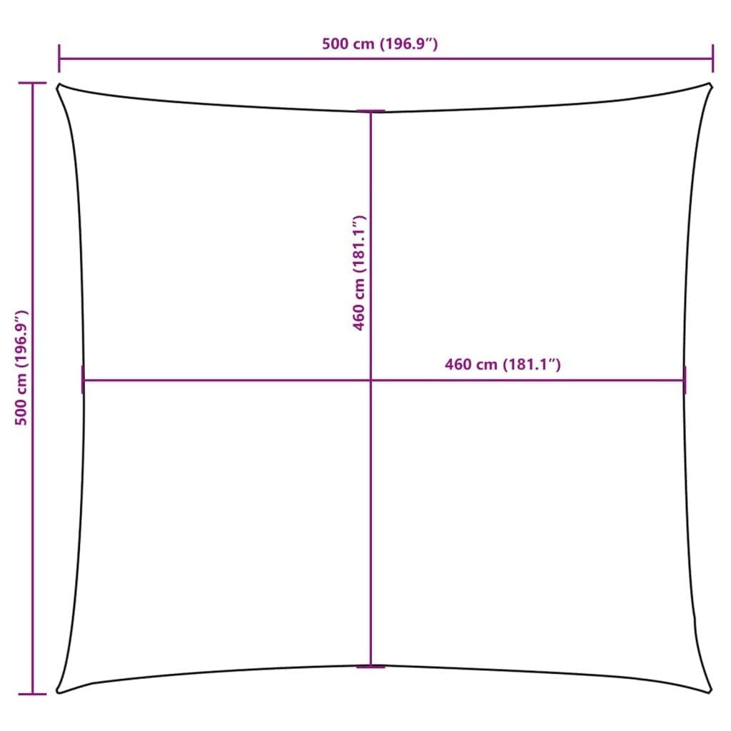 Vela Parasole in Tessuto Oxford 5×5 m Quadrata Arancione - Image 137 of 250