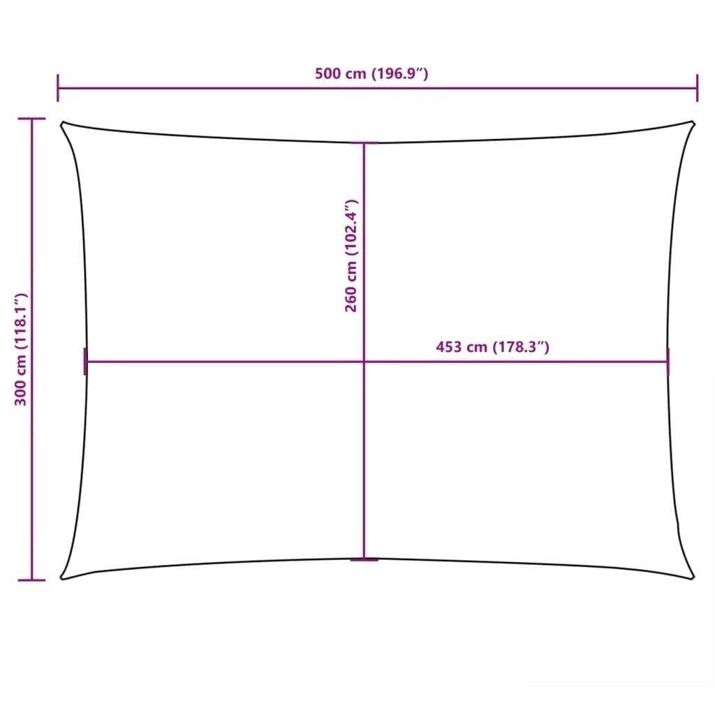 Parasole a Vela Rettangolare Tessuto Oxford 5×3 m Arancione - Image 212 of 250
