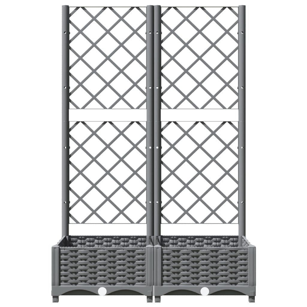 Fioriera da Giardino e Graticcio Grigio Chiaro 80×40×121,5cm PP - Image 171 of 250