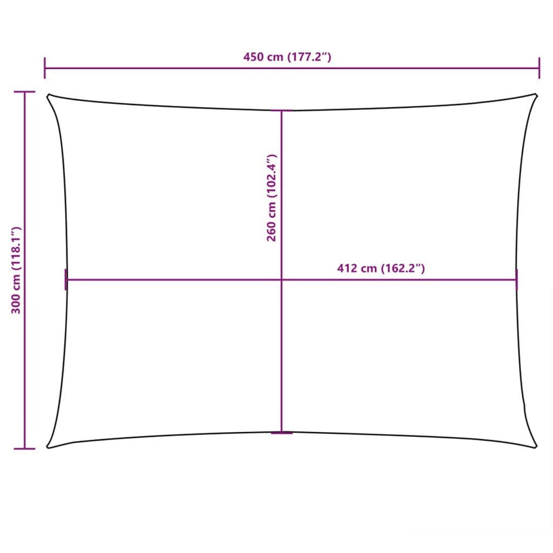 Parasole a Vela Oxford Rettangolare 3×4,5 m Marrone - Image 167 of 250
