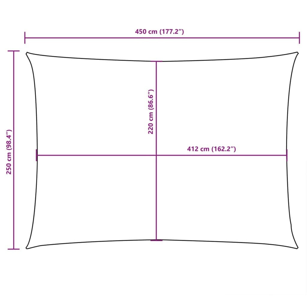 Parasole a Vela Oxford Rettangolare 2,5×4,5 m Arancione - Image 114 of 250