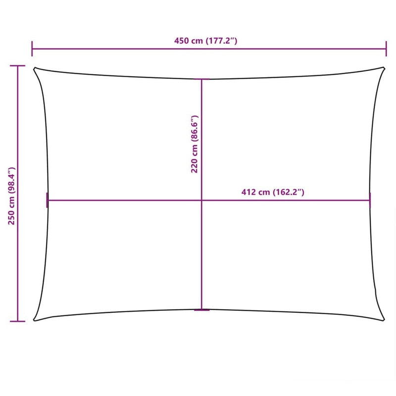 Parasole a Vela Oxford Rettangolare 2,5×4,5 m Arancione - Image 114 of 250