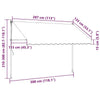Tenda da Sole Retrattile Manuale con LED, Poliestere/Acciaio, 300 cm, Crema - Image 118 of 250