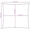 vidaXL Vela parasol cuadrada de tejido Oxford con revestimiento de PU 3x3 m Antracita - Image 97 of 250