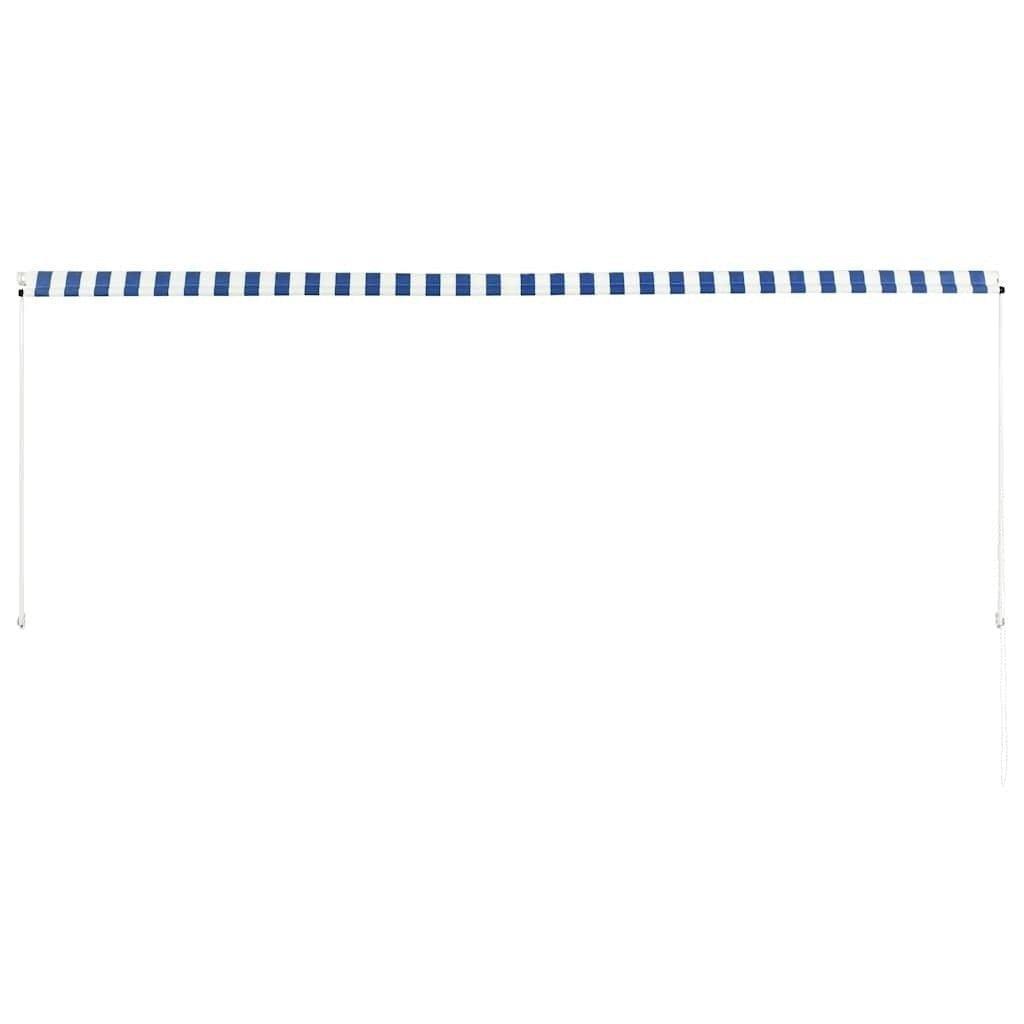 Tenda da Sole Retrattile Manuale 350×150 cm Blu e Bianco - Image 77 of 250