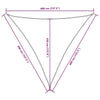 Parasole a Vela Triangolare 4×4×4 m in Tessuto PU Oxford, Bianco - Image 80 of 250