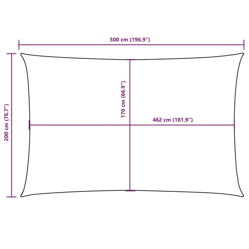 Parasole a Vela Oxford Rettangolare 2×5 m Verde Scuro - Image 180 of 250