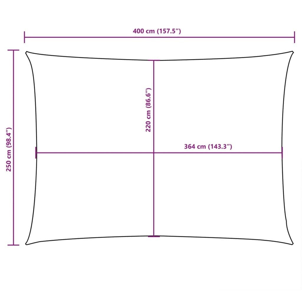 Parasole a Vela Oxford Rettangolare 2,5×4 m Verde Scuro - Image 144 of 250